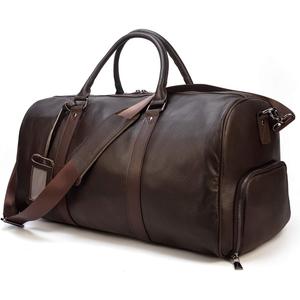 Leather Travel Duffle Weekender Overnight Carry On Sports Gym Bags for Men Women