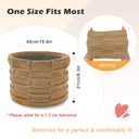 Adults Knit Thermal Neck Warmer Gaiter | Windproof Fleece-Lined Face Mask | Unisex Winter Scarf for Work & Ski Gear (Brown)