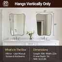 ANDY STAR Chrome Mirror for Bathroom, 22x30 Inch Asymmetrical Mirror, Polished Chrome Bathroom Vanity Mirror with Rust-Proof Stainless Steel 1 Frame, Unique Shape for Home Remodel