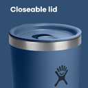 Hydro Flask All Around Tumbler Press-In Lid, Insulated Travel Mug, Stainless Steel Coffee Cup 16 Oz Tonal Black