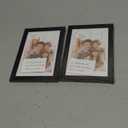 Pack of 2 Hoikwo 4x6 Black Plastic Frame with Plastic Cover, Mat Opening 3.1x4.6, Displays 4x6 Without Mat, 1 Pack 4 by 6 Frame for Wall Hanging and Table