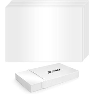 200 Sheets 5X7 Blank White Shimmer Card Stock Printer Paper 100 lb Pearle White Index Cards Flat 300 gsm for Invitations, Postcard,Photo Paper,Card Making
