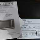 BLACK+DECKER EM720CB7 Digital Microwave Oven with Turntable Push-Button Door, Child Safety Lock, 700W, Stainless Steel, 0.7 Cu.ft