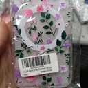EYZUTAK Magnetic for iPhone Air Case, Pretty Flower Clear Case, Pink Purple
