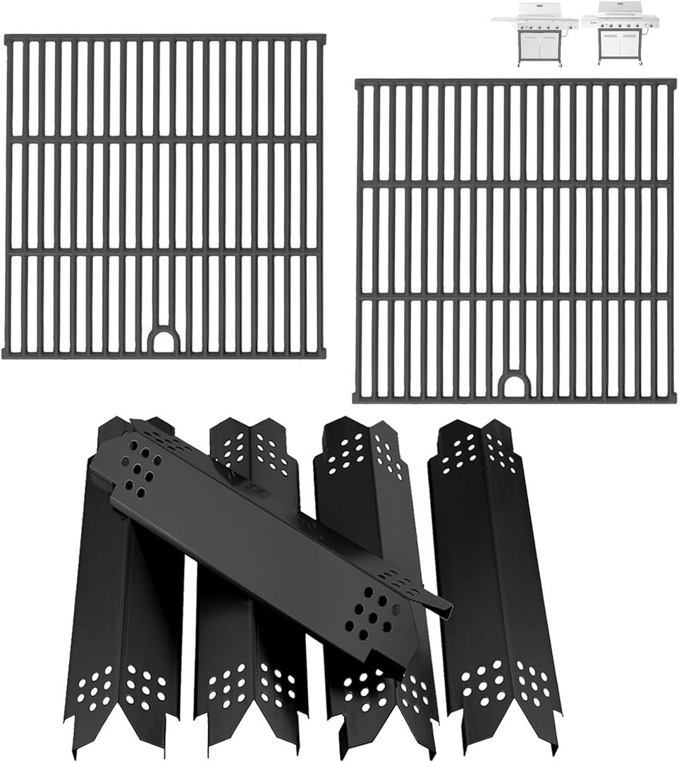 Replacement Parts for Nexgrill 5 Burner 720-1046 720-1046A, Cooking Grate and Heat Shield Kit for Nexgrill 720-1046 Grill Parts 720-1046A for Nexgrill Replacement Parts 5 Burner