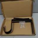 MKsteelco Curtain Rod Shelf Brackets Handmade - Heavy Duty Above Window Bracket, Wall Rod Support, Blinds & Shelves & rods Holder, Black Decorative Iron Dowel Supports, Blind & Shelving Holders