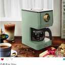 Amaste Drip Coffee Maker, Coffee Machine with 25 Oz Glass Coffee Pot, Retro Style Coffee Maker with Reusable Filter & Three Brewing Modes, Warming Plate, Matcha Green