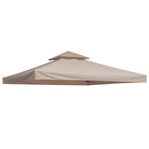 8x8Ft 2-Tier Gazebo Top Replacement UV30+ for Dual Tier Gazebo Frames Outdoor Patio Canopy Cover Party Backyard Garden Coffee Liqueur