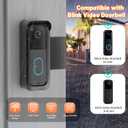 Blink Doorbell Mount, 2nd Gen Anti-Theft Blink Doorbell Camera Mount No Drilling with Rain Cover, Fit for Blink Video Doorbell 1st & 2nd Gen, No Block Sensor & Night Vision