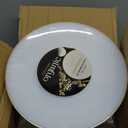 Organic Hammered White Transparent Gold Rim Plates, 10-Inch, Case of 120 (12 packs x 10)