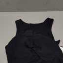 Women's Cut Out Tie Knot Front Scoop High Neck Tank Crop Top Bikini Swimsuit Top Only Medium