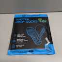 Lux Dual Grip Socks - Soccer Grip Socks for Men and Women. GripArray Performance & Comfort (Large, Black)