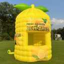 15FT Inflatable Lemonade Stand with Blower Inflatable Lemon Booth Suitable for Parties, Advertising Shopping Malls, Store Decoration Lemonade Stand(Yellow, 10ft L×10ft W×15ft H)
