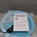 Jvgoo Heated Bird Bath for Outside Winter, Powerful 100W Thermostat Control Heated Bird Baths for Outdoors with 3 Metal Extension Screws, Heated Birdbath Water Heater for Garden Yard Patio Lawn(Blue)