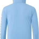 Mens Sun Hoodie Fishing Shirts UPF 50+ UV Protection Long Sleeve Rash Guard Lightweight SPF Swim Running Quick Dry (Blue, XL)