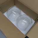 2 Pack Clear Seeded Glass Shades Globes, Glass Lamp Shade Covers Replacements for Light Fixtures, 1.65 Inch Fitter Transparent Lampshades for Chandelier Wall Sconces Vanity Lights Pendant Lights