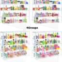 8 Slots Mini Brands Display Case,Plastic Mini Brands Storage Case Collector Toys, Shopkins Real Littles, Mini Mart Storage Organizer(4 Pack-32 Slots)