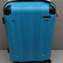 Rockland London Hardside Spinner Wheel Luggage, Turquoise, Carry-On 20-Inch