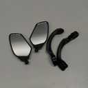 Adjustable Handlebar Bike Mirror, Shatterproof HD Glass Lens, Universal Fit Rearview Bicycle Mirrors, 360 Rotatable, Compatible with Mountain Bikes, E-bikes, Road Bikes(1 Pair)