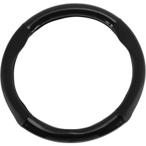 PU Artificial Leather Steering Wheel Cover ABS Car Steering Wheel Protector 14.96" Black Carbon Fiber Pattern 1Pc