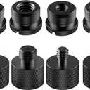 InnoGear 8 Pieces Mic Stand Adapter, 5/8 Female to 3/8 Male 3/8 Female to 5/8 Male 5/8 Female to 1/4 Male 1/4 Female to 5/8 Male Screw Thread Adapter for Microphone Stand Boom Arm Camera Tripod
