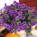 trytuny Artificial Flowers for Outdoor, UV Resistant Fake Silk Flowers, Realistic Faux Plants for Outside Indoor Porch Patio Window Box Planter Home Decor (14, Purple)