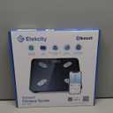 Etekcity Smart Scale for Body Weight, FSA&HSA Eligible, Bathroom Digital Weighing Scale with BMI, Body Fat, Muscle Mass, Accurate Bluetooth Home User Health Equipment Sync Apps, LED, Tempered glass (11 x 11 inches, Black)