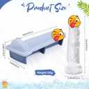 Hoolerry Ice Cube Molds Cube Trays Fun Shapes Silicone Ice Ball Maker with Lid for Whiskey Cocktails Juice Drinks Beverage Crafting Accessories Funny Gift(Blue,Cute Style)