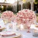 Alupssuc 30Pcs Ranunculus Artificial Flowers Faux Silk Mini Ranunculus, Spring Flowers Artificial Indoor for DIY Bouquets, Bulk Fake Wedding Filler Flowers for Bride Shower Decorations, Dusty Rose
