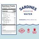 Beach Cliff Sardines in Water, 3.75 oz Can (Pack of 12) - Wild Caught Sardines - 12g Protein per Serving - Gluten Free, Keto Friendly