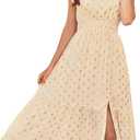 GRACE KARIN 2026 Womens Summer Dresses V Neck Ruffle Sleeve Floral Boho Beach Dress A-Line Swing Midi Wedding Guest Sundress, Size XXL