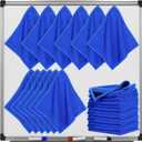 Nuenen 24 Packs Magnetic Cleaning Cloth Microfiber Dry Erase Eraser Magnetic Whiteboard Eraser Reusable Washable Dry Erase Cloth for Office Classroom Home, 10'' x 10''