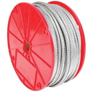 Koch 002074 1000FT Wire Rope Cable, Medium Strength, 3/32 by 7 x 7 Cable, Galvanized Steel, 184 lbs. Working Load Limit
