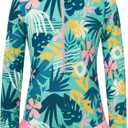 GRACE KARIN Girls One Piece Swimsuits Long Sleeve Bathing Suits Swimwear 8-10Y