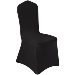 100 Pcs Black Washable Removable Universal for Wedding Party Dining Banquet Polyester Spandex Stretch Slipcovers Chair Covers