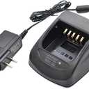 KSC-32 Rapid Charger with Power Adapter Compatible with Kenwood Radio TH-D72A TK-2180 TK-3180 TK-5210 TK-5310 NX-5200 NX-5300 NX-5400 NX200 NX300 NX-410 NX-411 KNB-31 KNB-32 KNB-47 Battery Charging