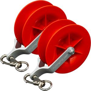 Pulling Pal - Low Voltage & Network Cable Installation Pulley. The Best Cat5e & 6, Coax, Fire Alarm, Access Control & Audio Cable Pulley for Low Voltage Wire Pulling & Safe Working  Assembled in USA (2 Pack)