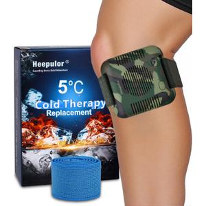 Intelligence Rechargeable Instant Ice Cold Pack for Pain Relief Swelling Aches and Muscle Recovery Portable Hands Free (Army Green)