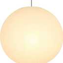 White Round Paper Lantern Lampshade, 24"x24' Large Paper Lanterns Pendant Light Shade, Chinese Foldable Design for Living Room, Bedroom, Ceiling Lampshade Party Decor