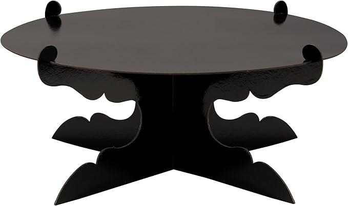 12 inch One Tier Cardboard Cake Stand,Black Cupcake Stand for Birthday Wedding DIY Dessert Decoration