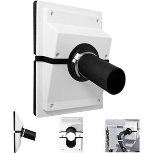 HVAC Wall Penetration and Duct Kit Cover, Split Air Conditioning Duct Kit Wall Cover, Easy to Install HVAC Wall Penetration for Indoor and Outdoor Air Conditioning Systems(White)