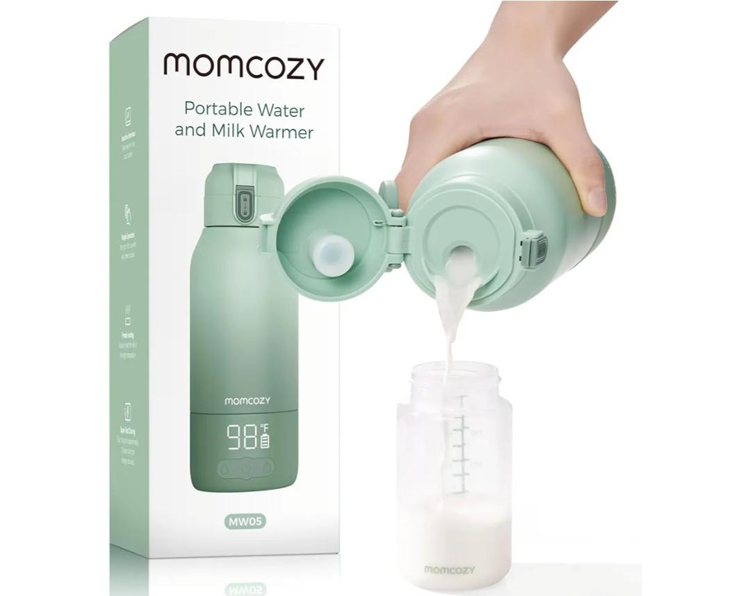 Momcozy Portable Milk Warmer for Travel – Dual Heating Modes for Breast Milk & Water, Portable Bottle Warmer with Fast Heating & Long Battery Life, 17 Ounces Large Capacity to Meet Your All-Day Needs