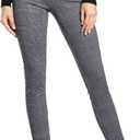 SweatyRocks Women's Casual Skinny Leggings Stretchy High Waisted Work Pants (Large, Grey Plaid)