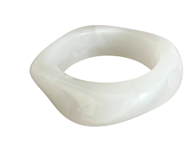 White Resin Bangle