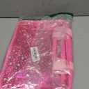 Star Pattern Clear Pink Cosmetic Travel Bag Large Makeup Toiletry Bag with Handle Durable PVC Waterproof Material Zipper Design for Gym or Makeup Organizer