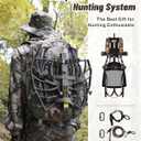 Kalkal Complete Tree Saddle Hunting System, Hunting Saddle Kit with Aluminum Tree Saddle Platform, Tree Saddle Safety Harness, Tree Straps and Safety Rope