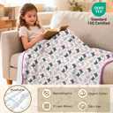 ZPECC Muslin Toddler Blanket Thicker, 47x47 Organic Cotton Kids Quilt Hypoallergenic for Baby Essentials Crib Stroller Daycare Cot, Butterfly
