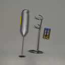 Bonsenkitchen Milk Frother Hanheld with Stand, Electric Coffee Frother, Portable Hand Frother Wand Drink Mixer for Matcha Lattes Cappuccino, Kitchen Gifts (Battery Included)