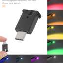 2PCS Car Lights Interior,Car Accessories,Ambient Lighting Cars,DC 5V Intelligent Automotive Interior Lights,Mini USB LED Decoration Night Light,Atmosphere Lamp for Auto,Fit for Cars (Type-C*2)