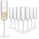 Joyido
36PCS Plastic Champagne Flutes Ribbed for Weddings & Parties | Clear Champagne Glasses, 6 oz Capacity, Elegant Sparkling Wine Stemware, Disposable yet Sturdy, for Toasting at Anniversaries